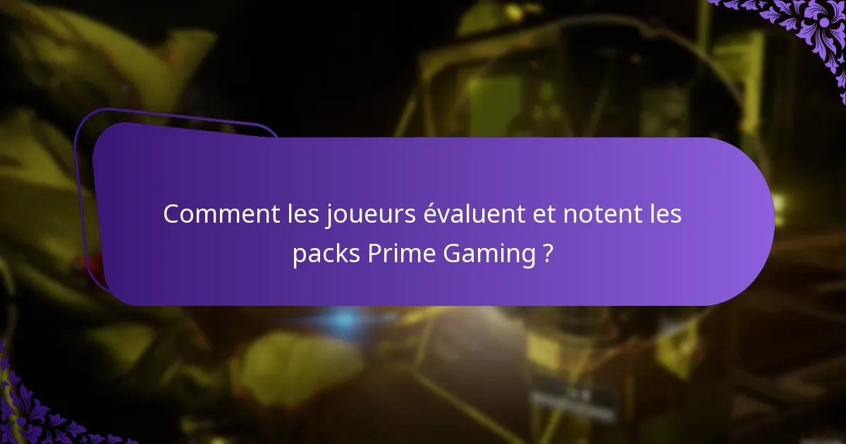 Quels packs Prime Gaming sont actuellement disponibles ?