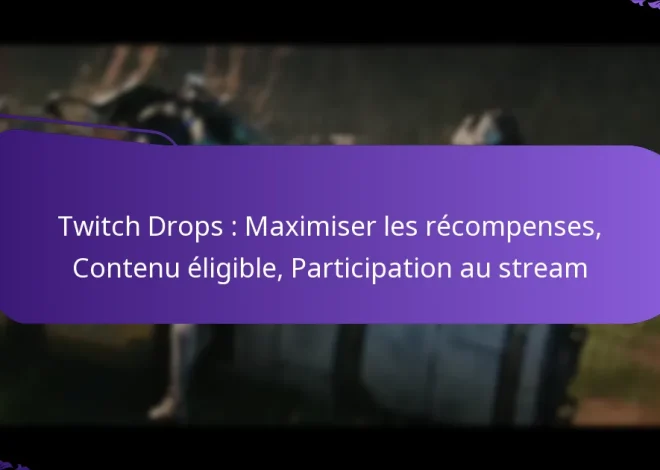 Twitch Drops : Maximiser les récompenses, Contenu éligible, Participation au stream