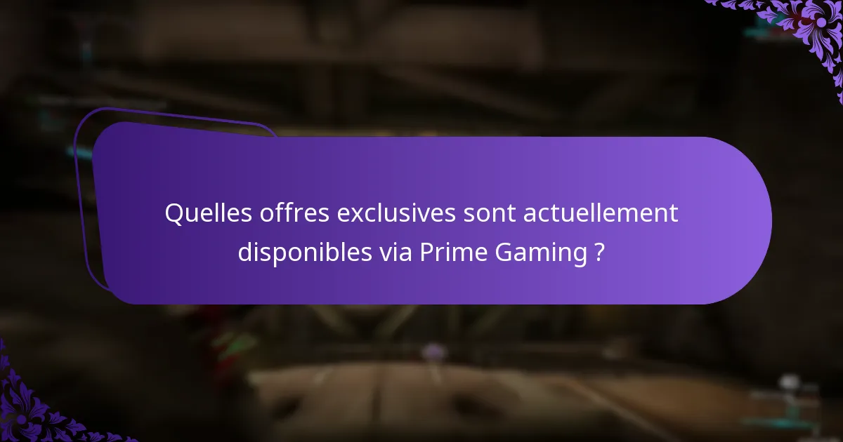 Quels sont les packs à durée limitée proposés par Prime Gaming ?